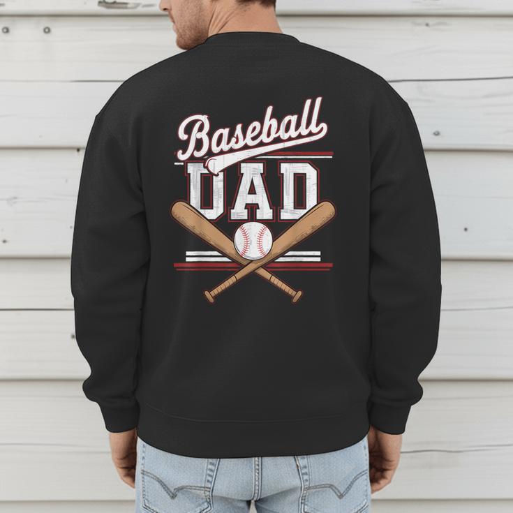 Baseball Dad Sports Lover Father's Day Father In Law Men's Sweatshirt Back Print Baseball Dad Sports Lover Father's Day Father In Law Men's Sweatshirt Back Print
