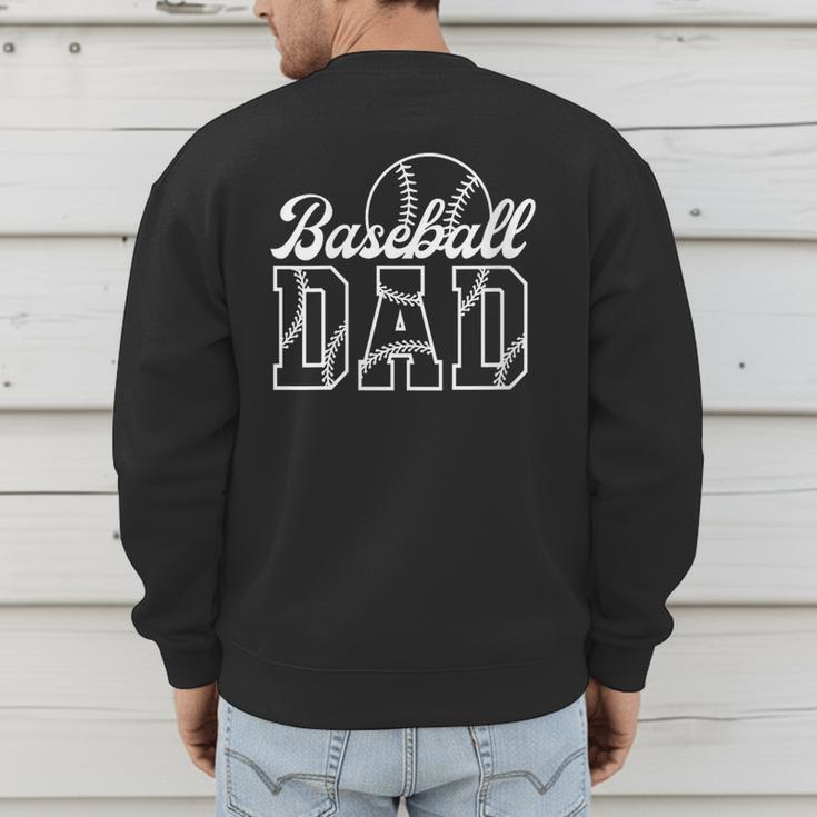 Baseball Dad Sports Lover Graphic Men's Sweatshirt Back Print