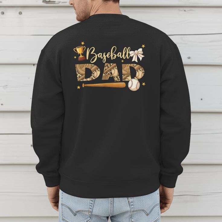 Baseball Dad Vintage Baseball Lover Men's Sweatshirt Back Print Baseball Dad Vintage Baseball Lover Men's Sweatshirt Back Print