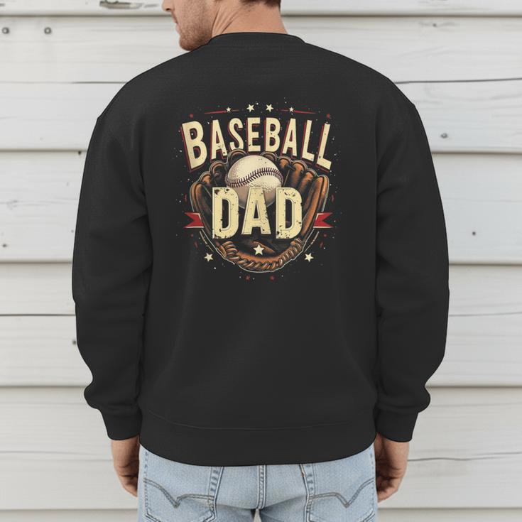 Baseball Dad Vintage Men's Sweatshirt Back Print Baseball Dad Vintage Men's Sweatshirt Back Print