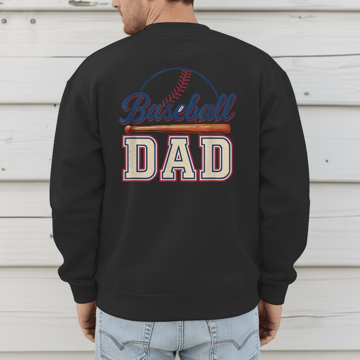 Baseball Dad Vintage Sports For Proud Fathers Men's Sweatshirt Back Print Baseball Dad Vintage Sports For Proud Fathers Men's Sweatshirt Back Print