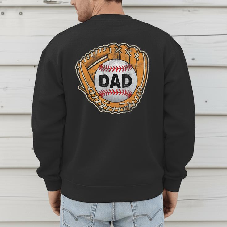 Baseball Glove Father's Day Baseball Dad Men's Sweatshirt Back Print Baseball Glove Father's Day Baseball Dad Men's Sweatshirt Back Print