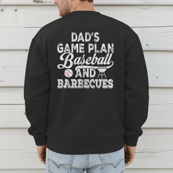 Dad's Game Plan Baseball & Barbecues Baseball Dad BBQ Gill Men's Sweatshirt Back Print Dad's Game Plan Baseball & Barbecues Baseball Dad BBQ Gill Men's Sweatshirt Back Print