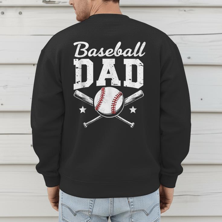 Fathers Cute Vintage Baseball Dad Sport Lovers Batter Player Men's Sweatshirt Back Print Fathers Cute Vintage Baseball Dad Sport Lovers Batter Player Men's Sweatshirt Back Print