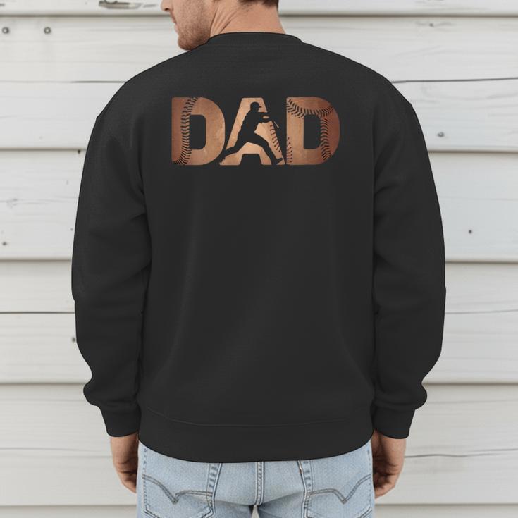Fathers Day Baseball Player Baseball Dad Men's Sweatshirt Back Print Fathers Day Baseball Player Baseball Dad Men's Sweatshirt Back Print