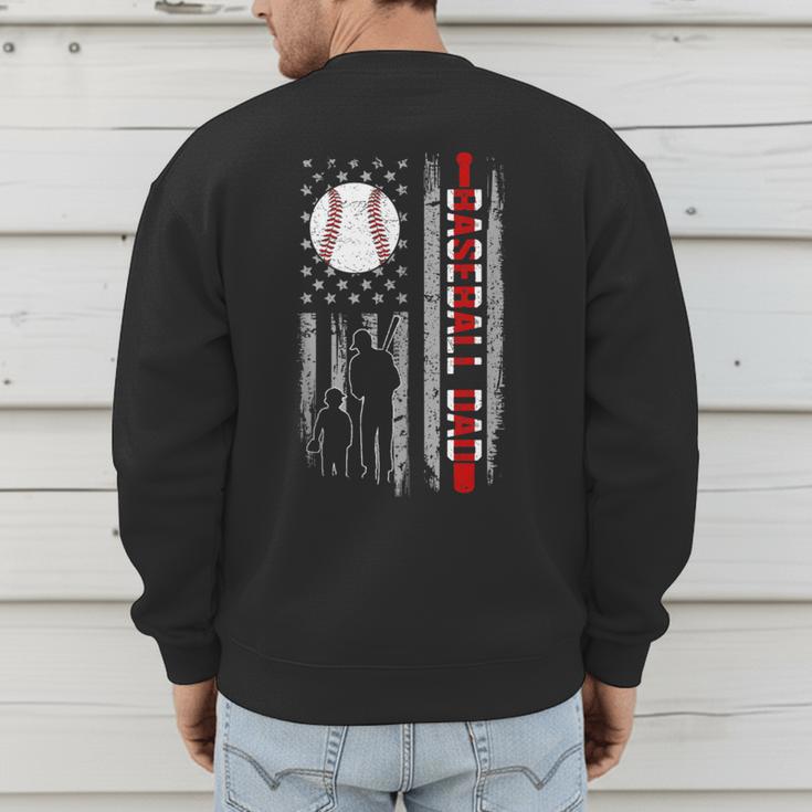 Father's Day USA Flag Patriotic Baseball Dad Men's Sweatshirt Back Print Father's Day USA Flag Patriotic Baseball Dad Men's Sweatshirt Back Print