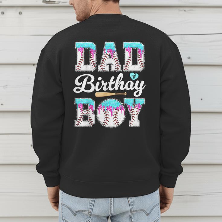 Ice Cream Baseball Dad Birthday Boy Drip Bat Sweet Baseball Men's Sweatshirt Back Print