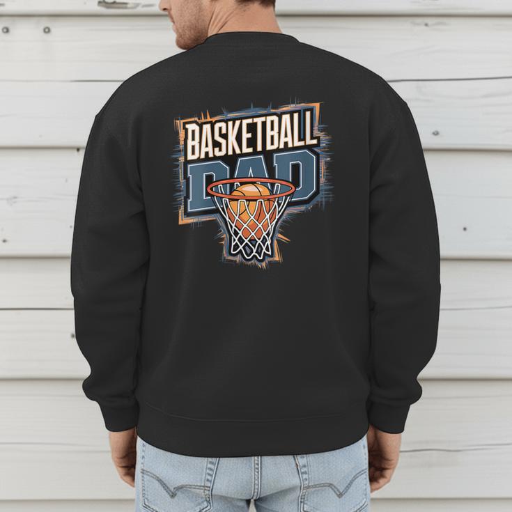 Proud Baseball Dad Game Day Sports-Loving Coach Fathers Men's Sweatshirt Back Print
