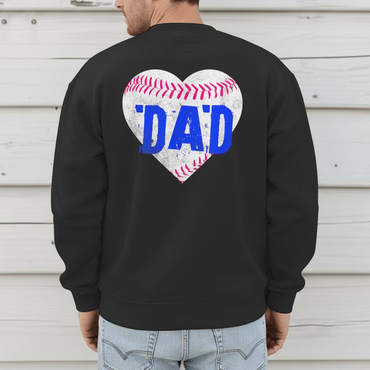 Softball Dad Baseball Dad Tee Ball Dad Men's Sweatshirt Back Print