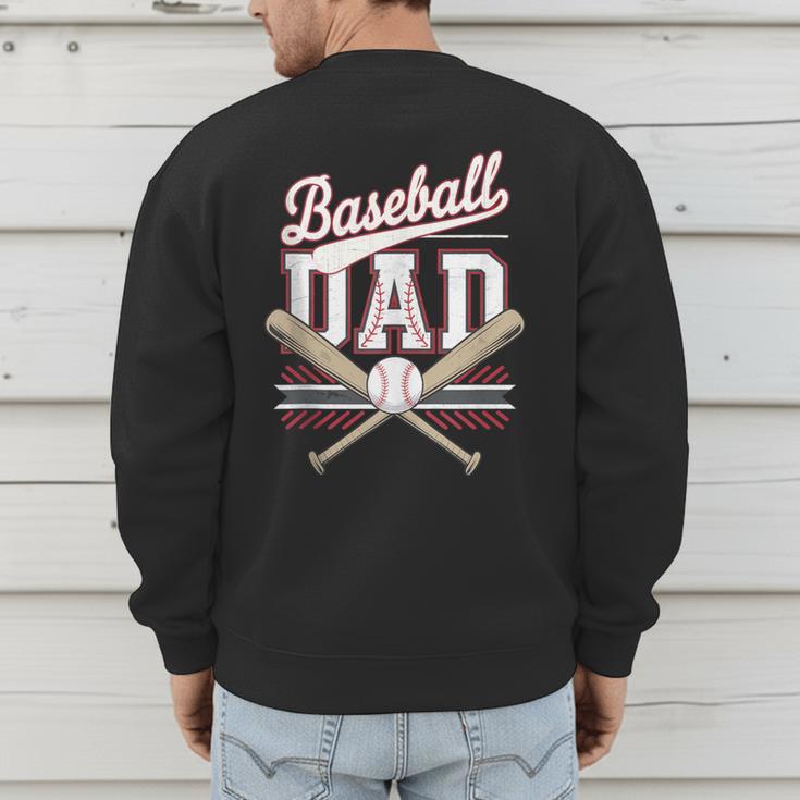 Vintage Baseball Dad Father's Day Husband Daddy Dad In Law Men's Sweatshirt Back Print Vintage Baseball Dad Father's Day Husband Daddy Dad In Law Men's Sweatshirt Back Print