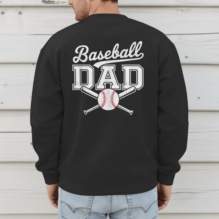 Vintage Baseball Dad Sport Lovers Batter Player Fathers Art Men's Sweatshirt Back Print Vintage Baseball Dad Sport Lovers Batter Player Fathers Art Men's Sweatshirt Back Print