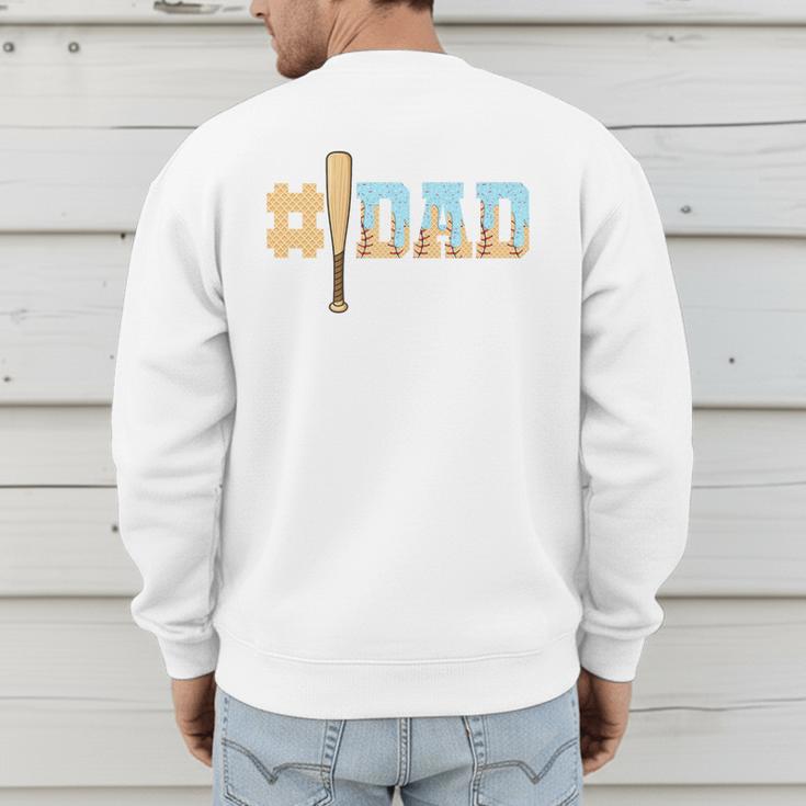 1 Dad Baseball Ice Cream Drip Fathers Day Baseball Daddy Premium Men's Sweatshirt Back Print 1 Dad Baseball Ice Cream Drip Fathers Day Baseball Daddy Premium Men's Sweatshirt Back Print