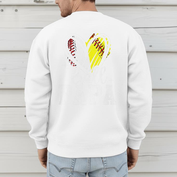 Ball Papa Softball Baseball Dad Fathers Day Premium Men's Sweatshirt Back Print Ball Papa Softball Baseball Dad Fathers Day Premium Men's Sweatshirt Back Print