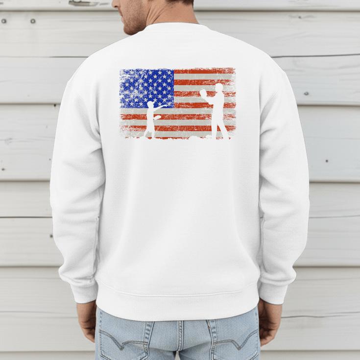 Baseball Coach Baseball Dad American Flag Premium Men's Sweatshirt Back Print Baseball Coach Baseball Dad American Flag Premium Men's Sweatshirt Back Print