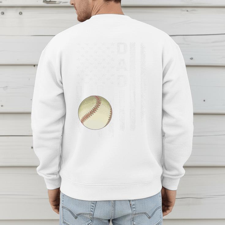 Baseball Dad America Flag Vintage Christmas Xmas Premium Men's Sweatshirt Back Print Baseball Dad America Flag Vintage Christmas Xmas Premium Men's Sweatshirt Back Print