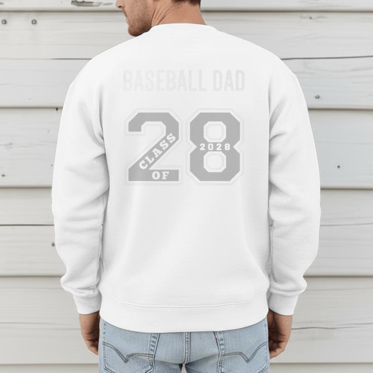 BASEBALL DAD CLASS OF 2028 BASEBALL DAD 28 CLASS OF 28 Premium Men's Sweatshirt Back Print