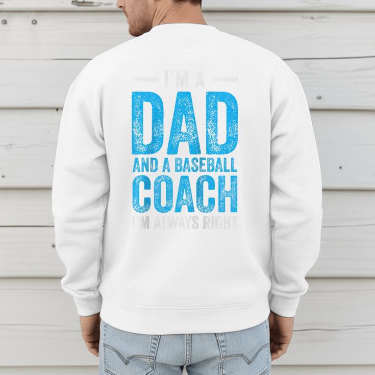 Baseball Dad Coach Father's Day Raglan Baseball Tee Men's Sweatshirt Back Print Baseball Dad Coach Father's Day Raglan Baseball Tee Men's Sweatshirt Back Print