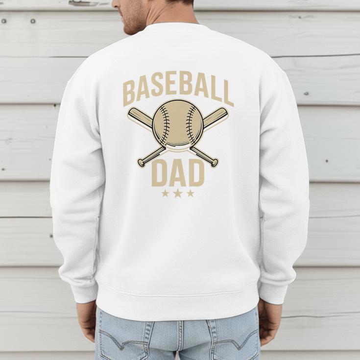 Baseball Dad Crossed Bats Cool Sports Fan Vintage Premium Men's Sweatshirt Back Print Baseball Dad Crossed Bats Cool Sports Fan Vintage Premium Men's Sweatshirt Back Print