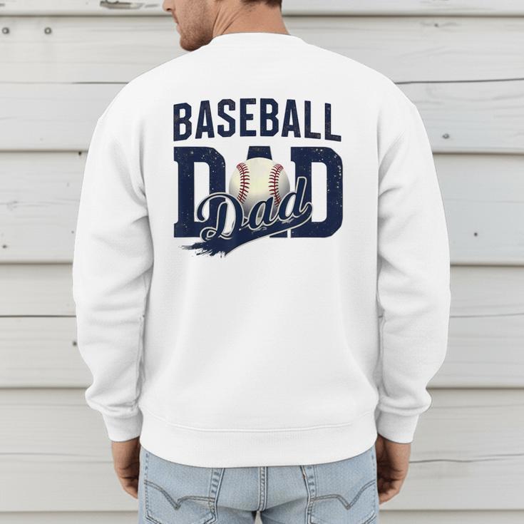 Baseball Dad Daddy Papa Men's Sweatshirt Back Print