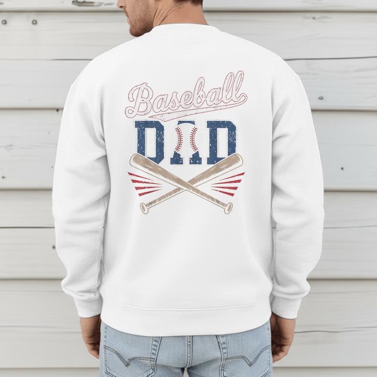 Baseball Dad Father's Day Family Matching From Son Daughter Men's Sweatshirt Back Print