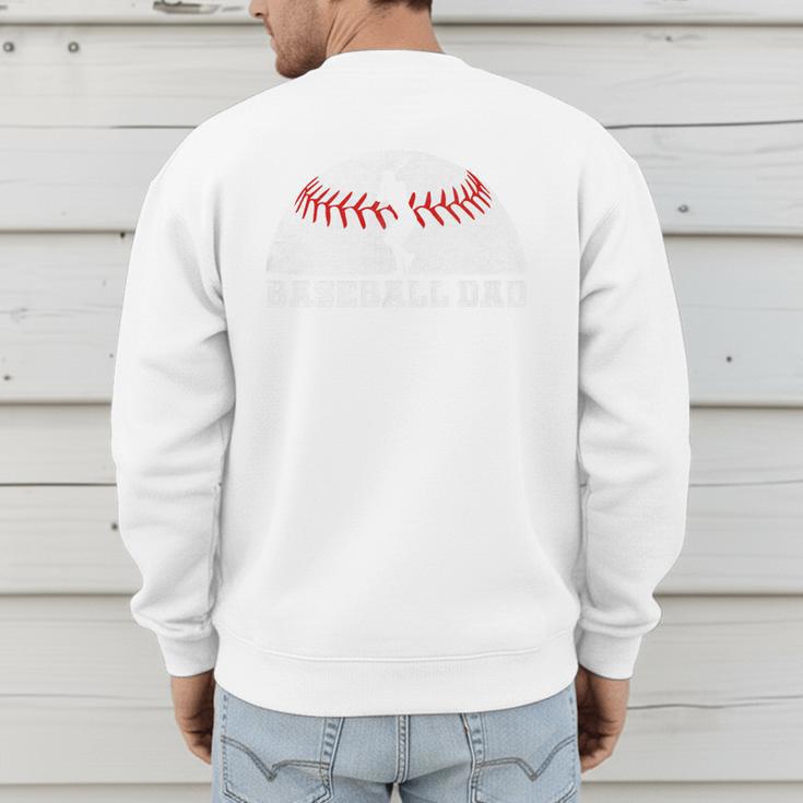 Baseball Dad Father's Day Men Sports Lover Premium Men's Sweatshirt Back Print Baseball Dad Father's Day Men Sports Lover Premium Men's Sweatshirt Back Print