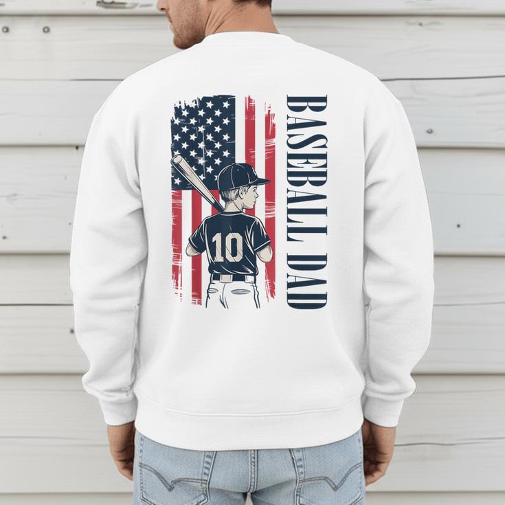 Baseball Dad Flag Tee I Raised Mine Ballpark Dad Men's Sweatshirt Back Print Baseball Dad Flag Tee I Raised Mine Ballpark Dad Men's Sweatshirt Back Print