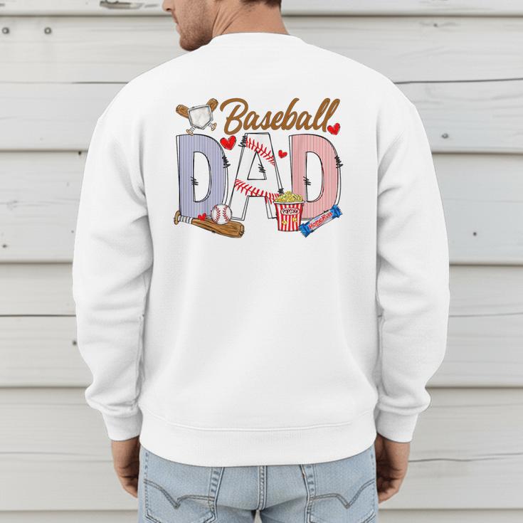 Baseball Dad Game Day Sport Lovers Baseball Fathers Day Men's Sweatshirt Back Print Baseball Dad Game Day Sport Lovers Baseball Fathers Day Men's Sweatshirt Back Print