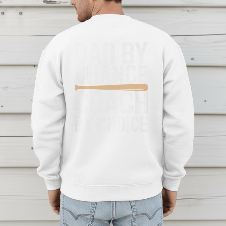 Baseball Dad Homerun Baseball Lovers Father Fathers Day Premium Men's Sweatshirt Back Print