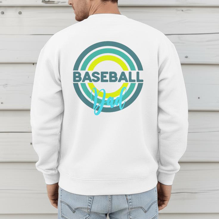 Baseball Dad With Modern Baseball Circles Premium Tri-Blend Men's Sweatshirt Back Print Baseball Dad With Modern Baseball Circles Premium Tri-Blend Men's Sweatshirt Back Print