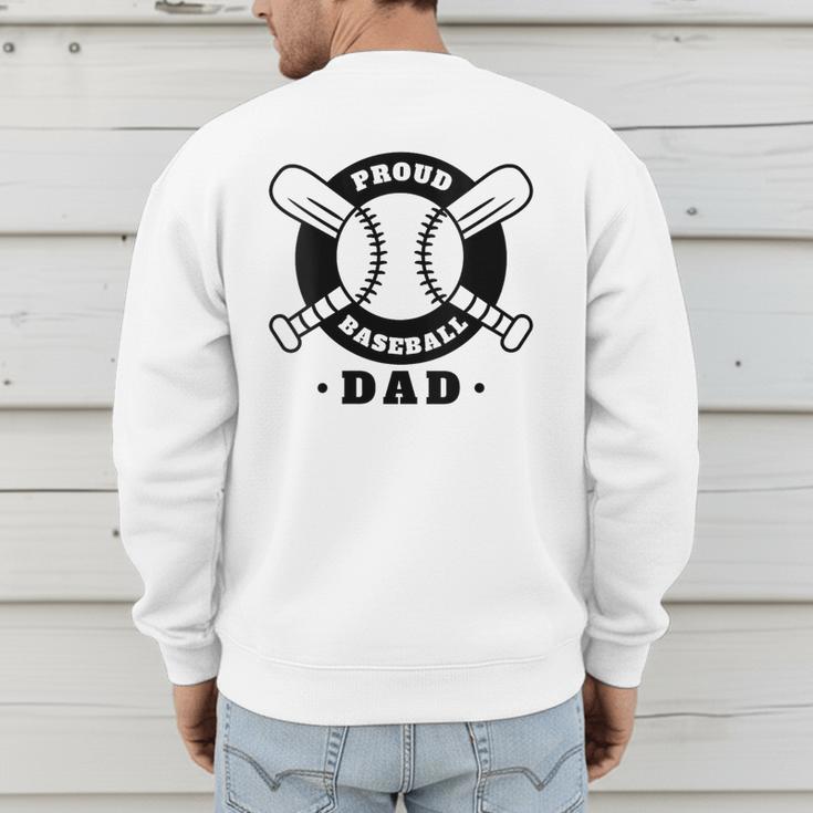 Baseball Dad Proud Baseball Dad Men's Sweatshirt Back Print
