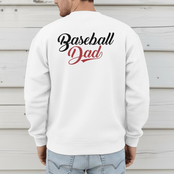 Baseball Dad Script Men's Sweatshirt Back Print