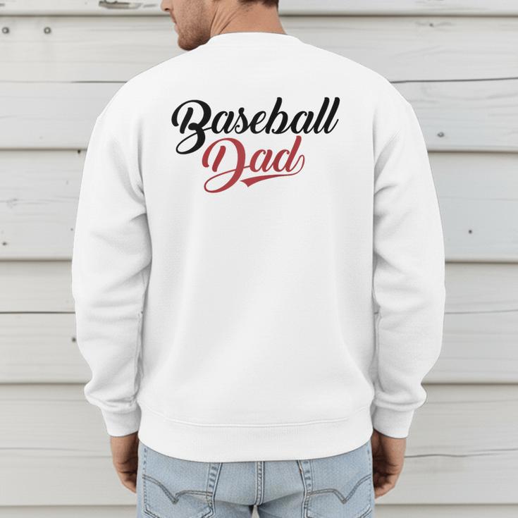 Baseball Dad Script Raglan Baseball Tee Men's Sweatshirt Back Print