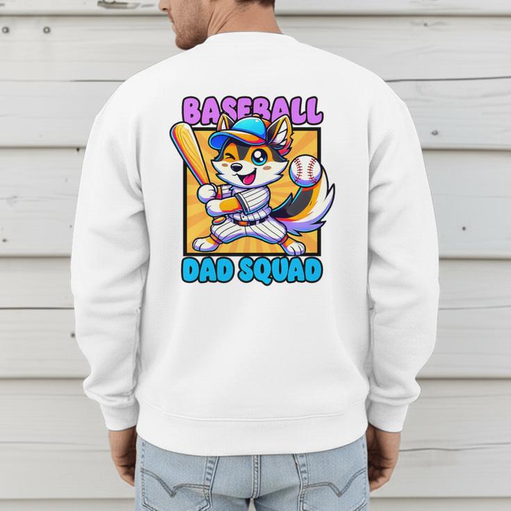 Baseball Dad Squad Fox On The Bat Premium Men's Sweatshirt Back Print Baseball Dad Squad Fox On The Bat Premium Men's Sweatshirt Back Print