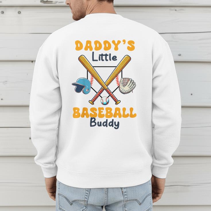 Baseball Daddy's Little Baseball Lover Kid Father's Day Men's Sweatshirt Back Print