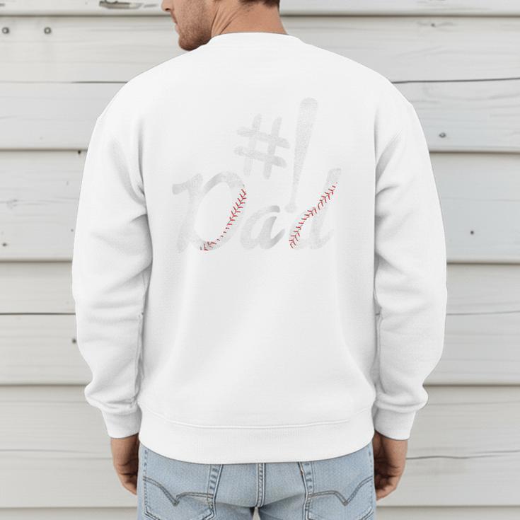 Baseball Player Dad Papa Fathers Day Number One Baseball Dad Raglan Baseball Tee Men's Sweatshirt Back Print Baseball Player Dad Papa Fathers Day Number One Baseball Dad Raglan Baseball Tee Men's Sweatshirt Back Print