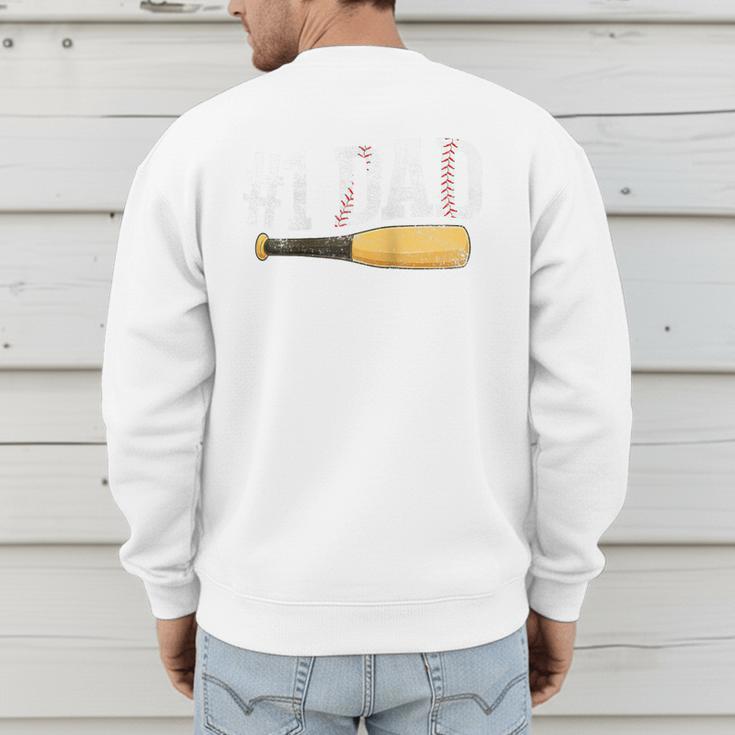 Baseball Player Dad Papa Number One Baseball Dad Fathers Day Raglan Baseball Tee Men's Sweatshirt Back Print Baseball Player Dad Papa Number One Baseball Dad Fathers Day Raglan Baseball Tee Men's Sweatshirt Back Print