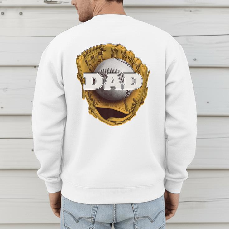 Baseball Sports Baseball Dad Premium Men's Sweatshirt Back Print