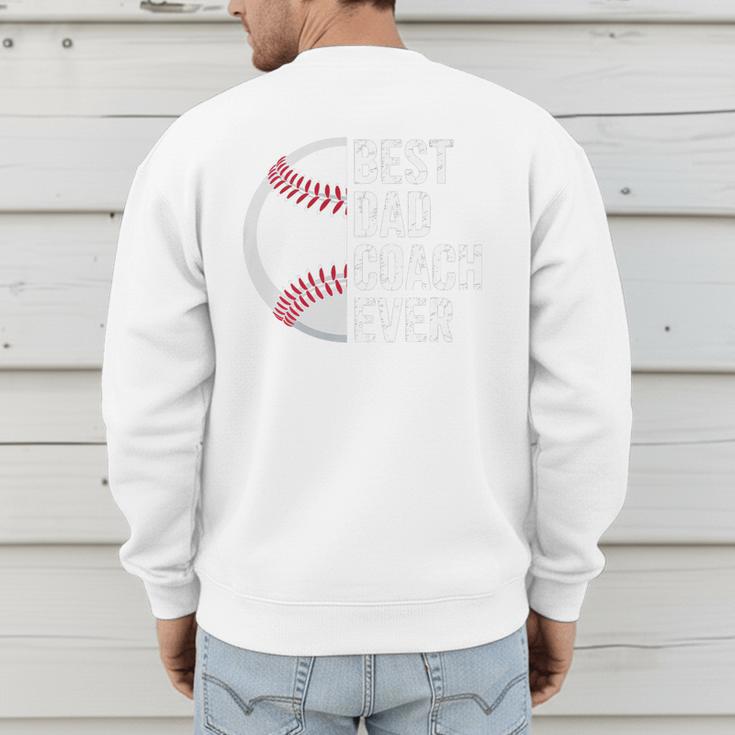 Best Baseball Dad Coach Ever Retro Father Baseball Coach Dad Premium Men's Sweatshirt Back Print Best Baseball Dad Coach Ever Retro Father Baseball Coach Dad Premium Men's Sweatshirt Back Print