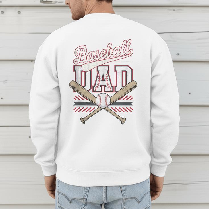 Best Baseball Dad Ever Vintage Baseball Daddy Father's Day Men's Sweatshirt Back Print Best Baseball Dad Ever Vintage Baseball Daddy Father's Day Men's Sweatshirt Back Print