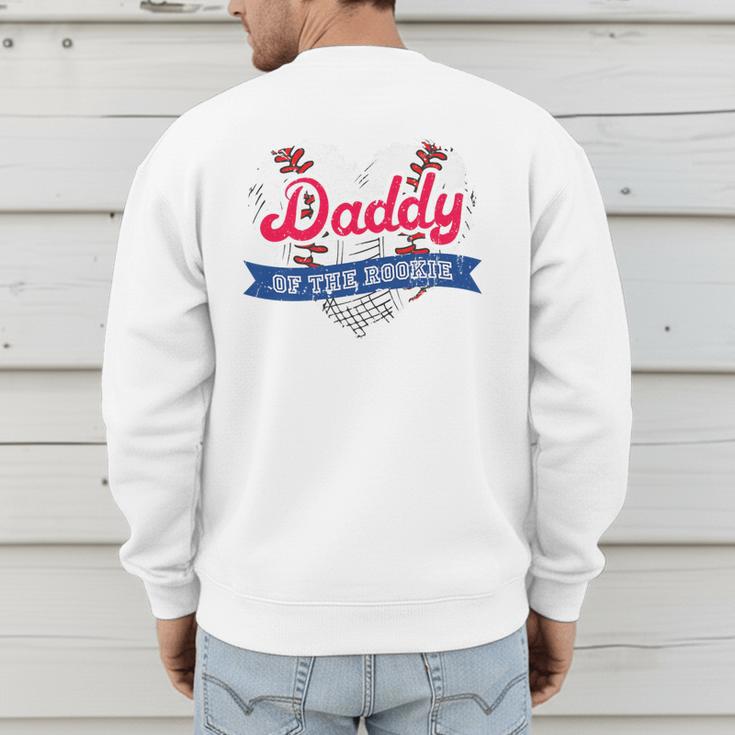 Daddy Of The Rookie Baseball Dad Retro Love Heart Birthday Premium Men's Sweatshirt Back Print Daddy Of The Rookie Baseball Dad Retro Love Heart Birthday Premium Men's Sweatshirt Back Print
