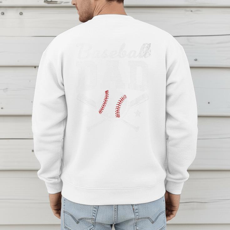 Fathers Cute Vintage Baseball Dad Sport Lovers Batter Player Premium Men's Sweatshirt Back Print Fathers Cute Vintage Baseball Dad Sport Lovers Batter Player Premium Men's Sweatshirt Back Print