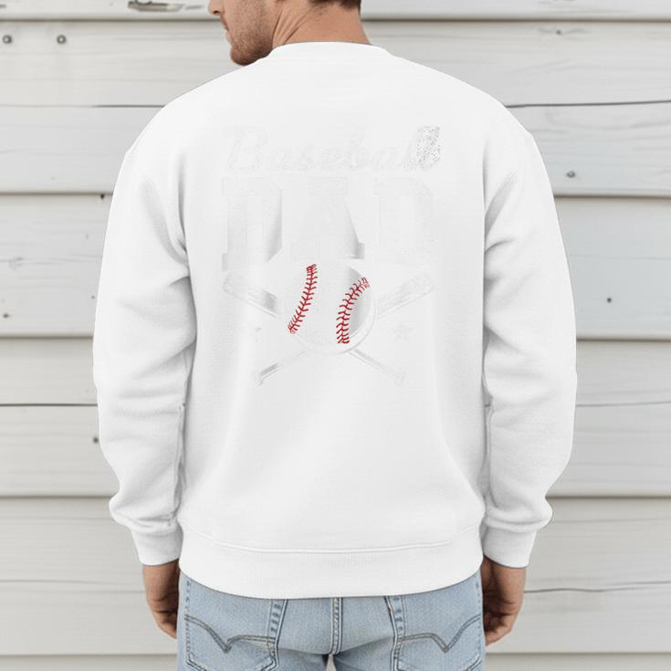 Fathers Cute Vintage Baseball Dad Sport Lovers Batter Player Raglan Baseball Tee Men's Sweatshirt Back Print Fathers Cute Vintage Baseball Dad Sport Lovers Batter Player Raglan Baseball Tee Men's Sweatshirt Back Print