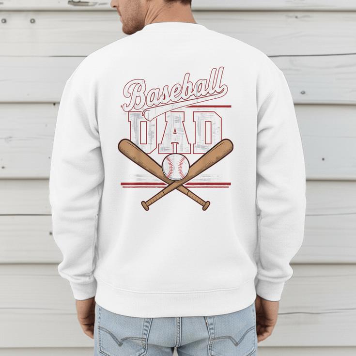 Game Day Baseball Dad Vintage Daddy Father's Day Boys Kids Men's Sweatshirt Back Print Game Day Baseball Dad Vintage Daddy Father's Day Boys Kids Men's Sweatshirt Back Print