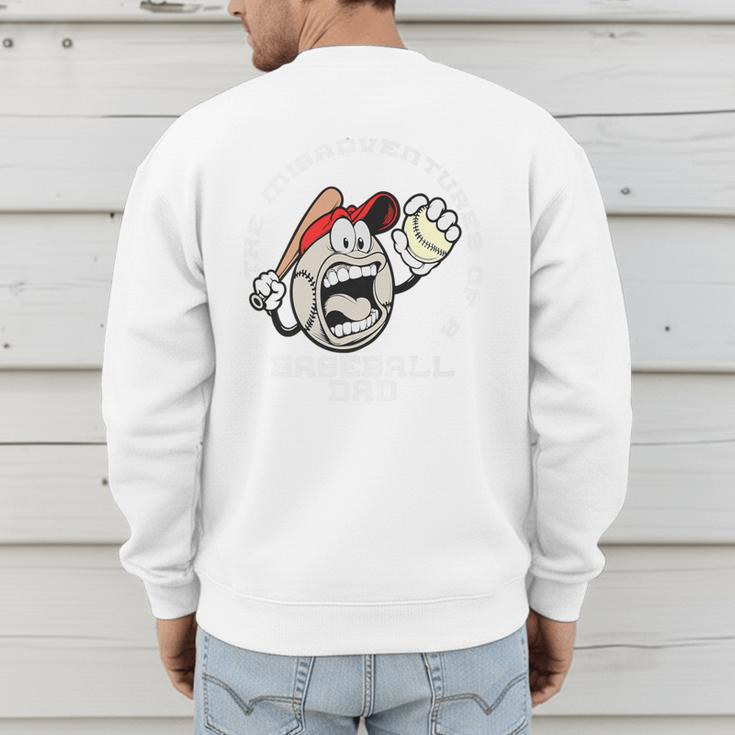 The Misadventures Of A Baseball Dad Premium Men's Sweatshirt Back Print