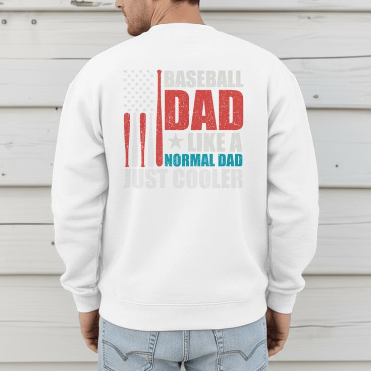 Patriotic Baseball Dad Father's Day American Flag Premium Men's Sweatshirt Back Print Patriotic Baseball Dad Father's Day American Flag Premium Men's Sweatshirt Back Print