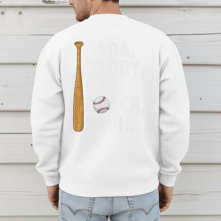 Retro Dada Daddy Dad Coach Bruh Baseball Dad Fathers Day Men Premium Men's Sweatshirt Back Print Retro Dada Daddy Dad Coach Bruh Baseball Dad Fathers Day Men Premium Men's Sweatshirt Back Print