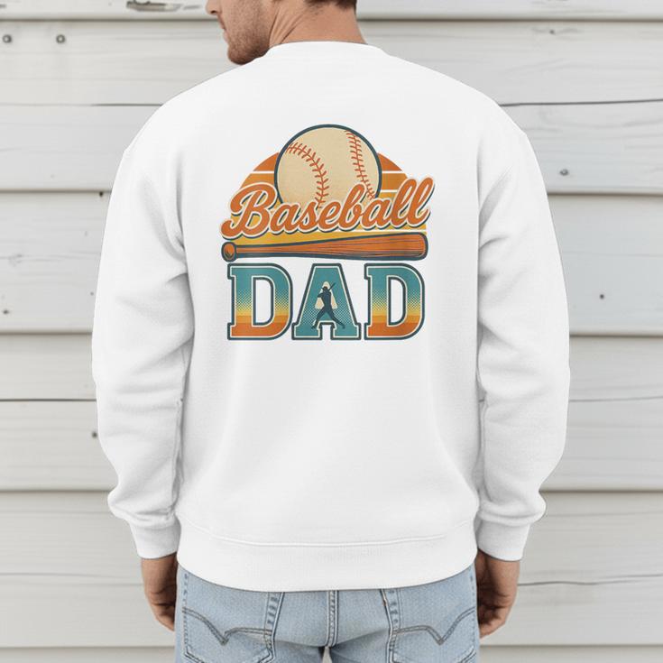 Retro Vintage Baseball Dad Summer Sports Lover Fathers Day Men's Sweatshirt Back Print Retro Vintage Baseball Dad Summer Sports Lover Fathers Day Men's Sweatshirt Back Print