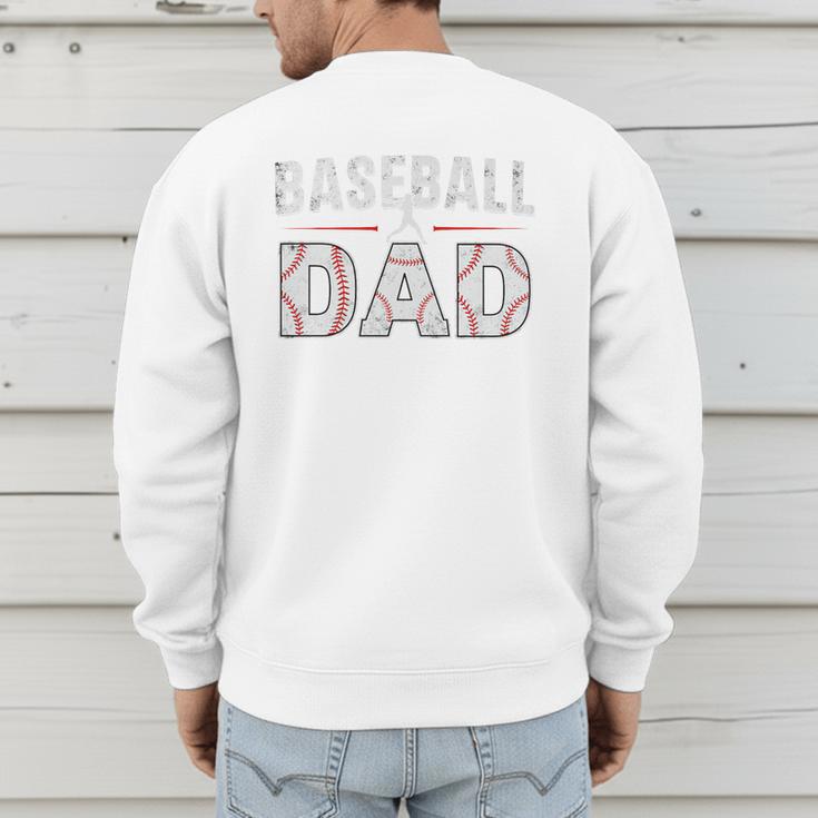 Softball Ball Dad Baseball Dad Parent Fathers Day Baseball Premium Men's Sweatshirt Back Print Softball Ball Dad Baseball Dad Parent Fathers Day Baseball Premium Men's Sweatshirt Back Print