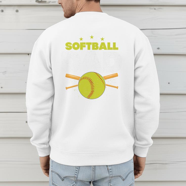 Softball Dad Just Like A Baseball Dad Player Premium Men's Sweatshirt Back Print Softball Dad Just Like A Baseball Dad Player Premium Men's Sweatshirt Back Print