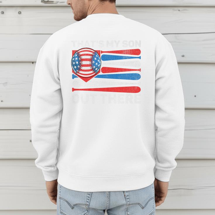 That's My Son Out There Baseball Dad For Men 4th Of July Men Premium Men's Sweatshirt Back Print That's My Son Out There Baseball Dad For Men 4th Of July Men Premium Men's Sweatshirt Back Print